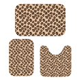 thumbnail image 1 of Brown and Beige Leopard Print Bathroom Rug Set 3 Piece,Non-Slip Bath Mat Set with U-Shaped Contour and Runner Soft Absorbent Washable, 1 of 5