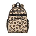 thumbnail image 1 of Brown and Beige Leopard Print Cute School Backpack Bag for School with Padded Back and Adjustable Shoulder Straps 15.25"x11.5"x5.25", 1 of 5