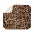 thumbnail image 1 of Brown and Black Leopard Print Dish Drying Mat for Kitchen 1 Pack, Ultra Absorbent Microfiber Dishes Drainer Mats,16"x18", 1 of 6