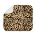 thumbnail image 1 of Brown and Black Leopard Print Dish Drying Mat for Kitchen 1 Pack, Ultra Absorbent Microfiber Dishes Drainer Mats,16"x18", 1 of 6