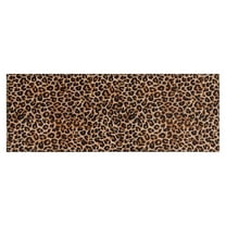Brown and Black Leopard Print Kitchen Rug Mat,Kitchen Runner Rugs Non Skid Washable,Decorative Kitchen Floor Mats for Kitchen,Sink,Laundry,17"X47"