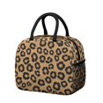 thumbnail image 1 of Brown and Orange Leopard Print Insulated Leakproof Lunch Box for Work, Lunch Bag for Women Men, Loncheras Para Mujer for Beach Travel Picnic Camping, 1 of 6