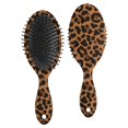 Brown and Orange Leopard Print Pattern Brush, Detangling Hair Brush ...