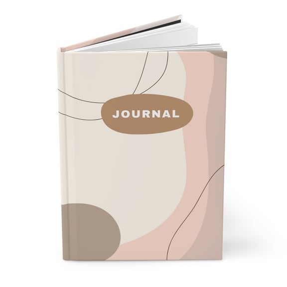 Brown and Pink Journal Hardcover Journal Matte