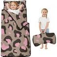 thumbnail image 1 of Brown and Pink Of Leopard Print Toddler Nap Mats for Kids Preschool,Sleeping Mat Bag or Kids,Toddler Sleeping Bag,Toddler Nap Mat or Daycare, 1 of 6