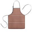 thumbnail image 1 of Brown and Red Christmas Striped Pattern Kids Aprons for Girls and Boys,Adjustable Neck Strap Toddler Aprons for Kids Cooking Baking, 1 of 7