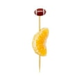 thumbnail image 1 of Brown and White Bamboo Football Skewer - Hand-Painted - 4" x 3/4" x 1/2" - 1000 count box, 1 of 3
