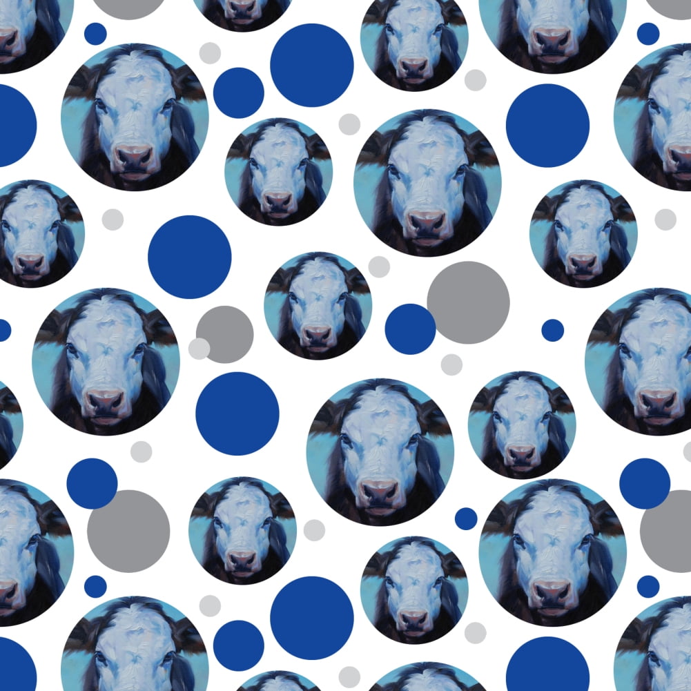 Brown and White Cow Painting Premium Gift Wrap Wrapping Paper Roll