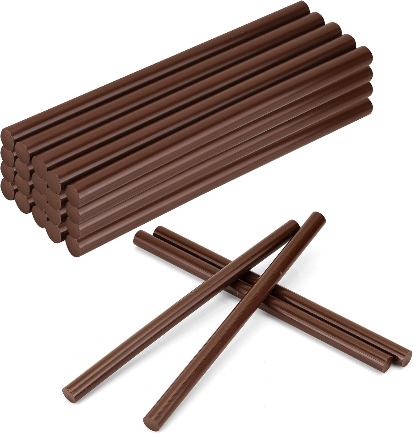 Brown hot Glue Sticks Full Size 0.43” Dia x 8” Long, 20 pcs Hot melt Adhesive Sticks, All-Purpose Colored Gun for DIY Crafting Arts and Home Decoration Repair Bonding