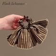 thumbnail image 1 of Brown plaid fabric skirt hair band female new temperament tie ponytail headband senior sense of hundred hair rope female, 1 of 5