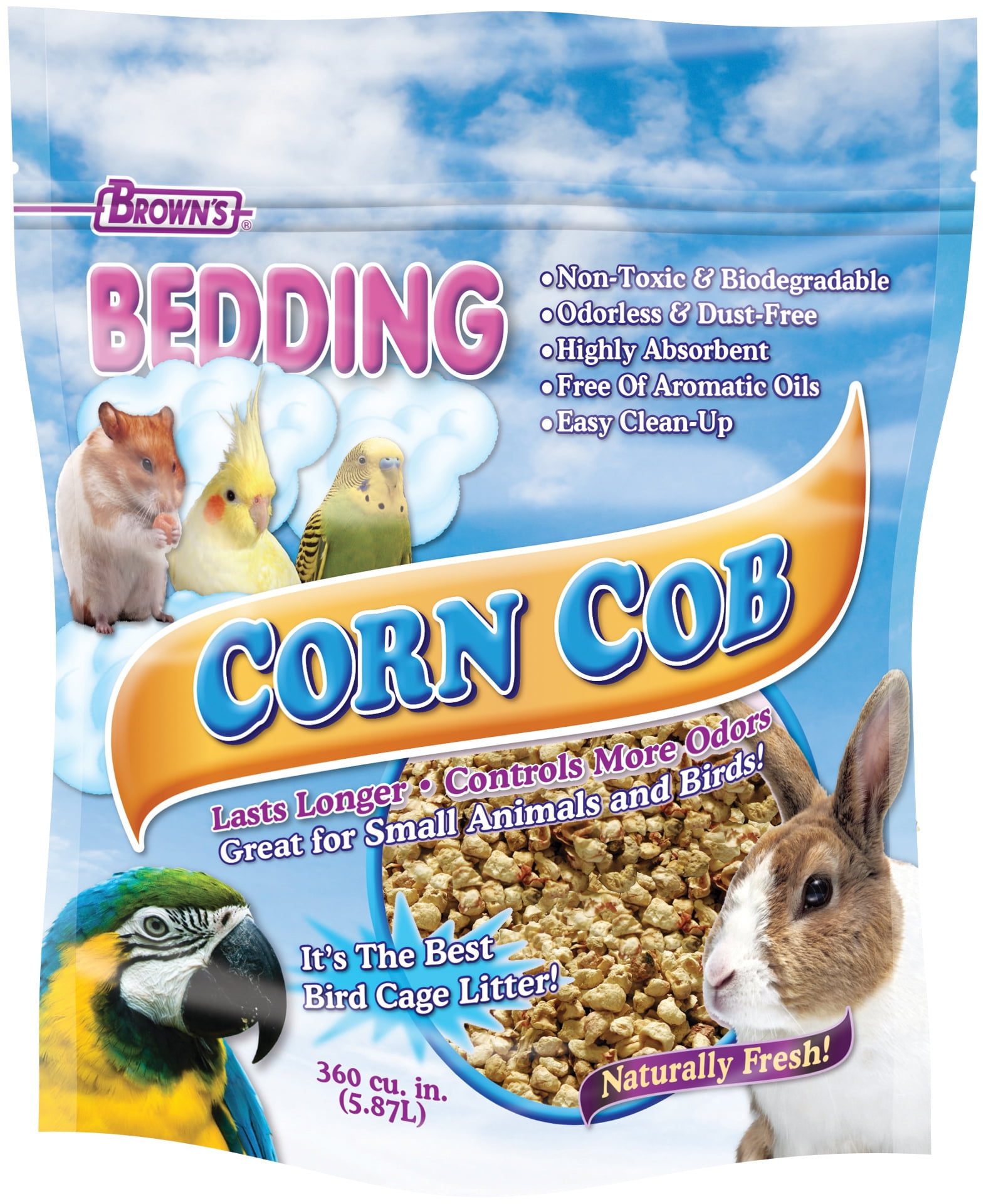 Brown's Corn Cob Bedding, 360 cu. In.