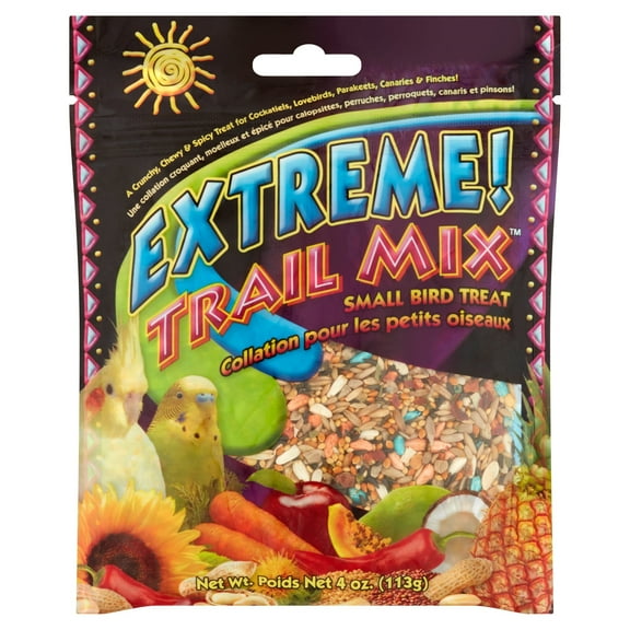 Brown's Extreme! Trail Mix for Cockatiels, Lovebirds, Parakeets, Canaries & Finches, Small Bird Treat, 4 oz