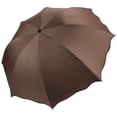 thumbnail image 1 of Brown trim Non-Automatic Rain and UV Ray Resistant 8 Framed Compact Travel Umbrella, 1 of 4