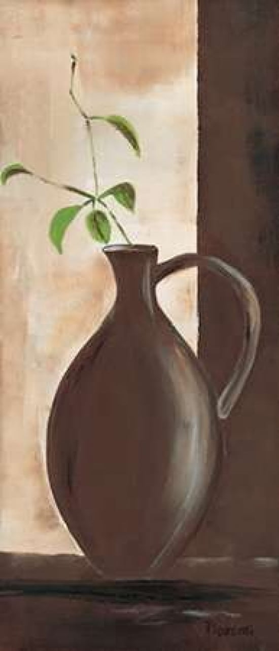 Brown vase III Canvas Art - Florenti (10 x 20)