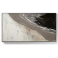 thumbnail image 1 of Brown and white painting texture painting abstract wall art white abstract painting texture wall art modern canvas art office wall mural,(46*91cm)18*36 Inches,Unstretched,Frameless, 1 of 4