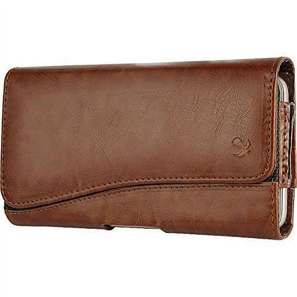 Brown1 Horizontal Belt Clip Leather Pouch Case for Samsung Galaxy Ace Style