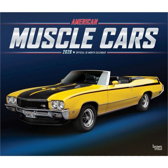 BrownTrout, American Muscle Cars 2026 Deluxe Wall Calendar