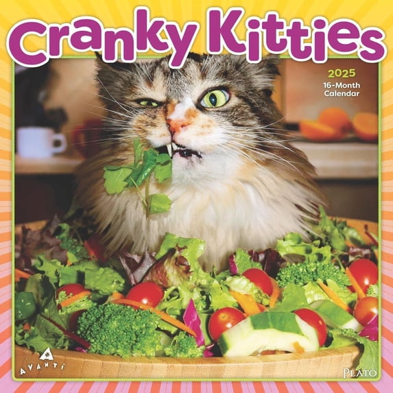 BrownTrout, Avanti Cranky Kitties by Plato 2025 Wall Calendar