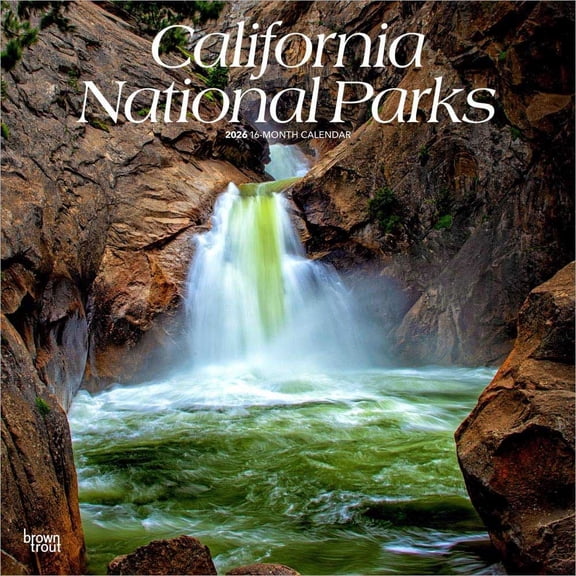 BrownTrout, California National Parks 2026 Wall Calendar, 12'' X 12'', 16-Month Calendar with Stapled Binding