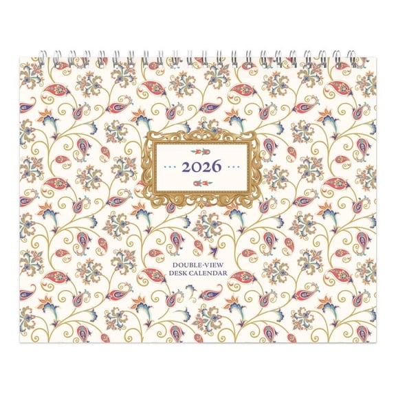 BrownTrout, Patterned 2026 Double View Easel Desk Calendar
