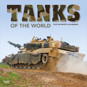 BrownTrout, Tanks Of The World 2026 Wall Calendar, 12'' X 12'', 16-Month Calendar with Stapled Binding
