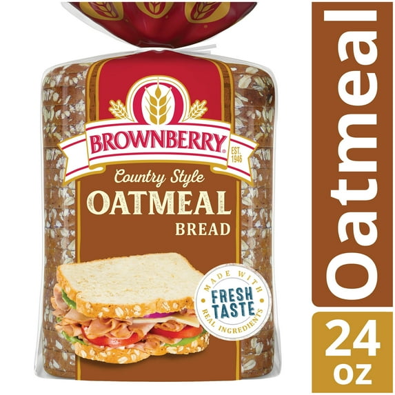 Brownberry Country Oatmeal Bread, Hearty Texture & Simple Ingredients, 24 oz