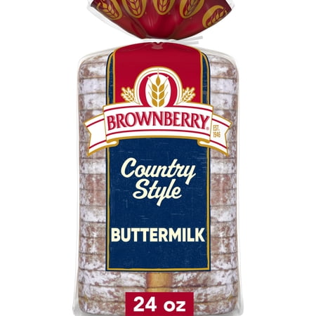 Brownberry Country Style Buttermilk Bread, 24 oz, White Bread, Bag