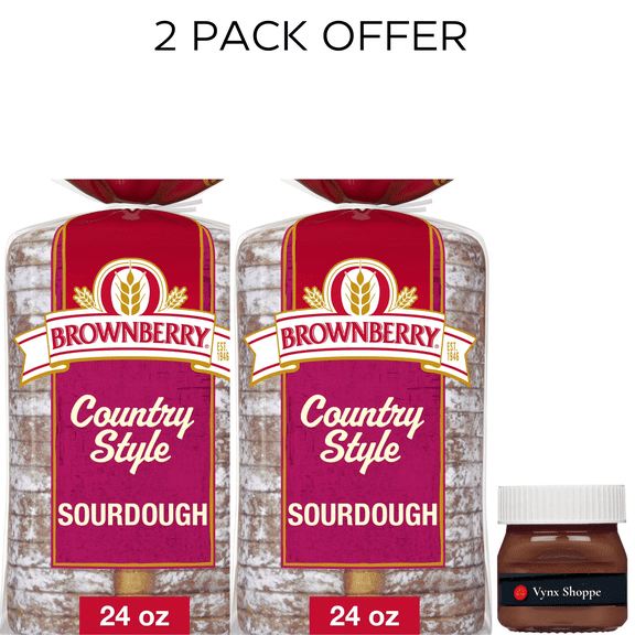 Brownberry Country Style Sourdough Bread, 24 oz, Sourdough Bread, Bag