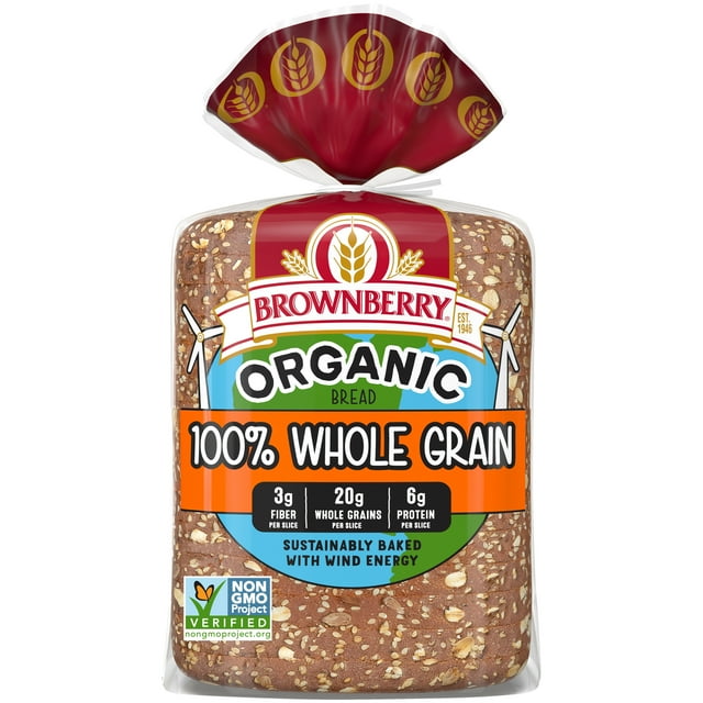 Brownberry Organic Bread 100 Whole Grain Bread Loaf, 27 oz