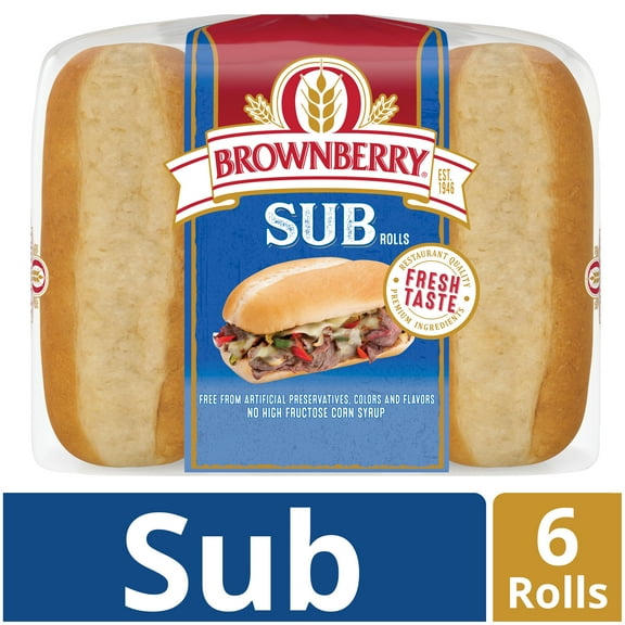 Brownberry Specialty Steak Rolls, 6 count, 15 oz