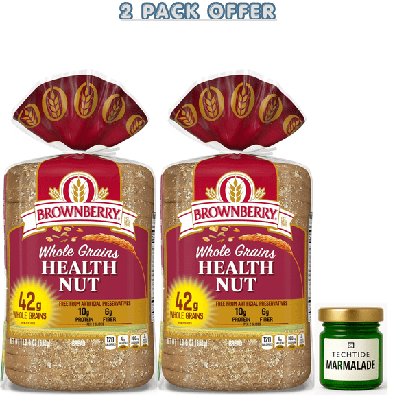 Brownberry Whole Grains Health Nut Bread, Multigrain Bread, 24 oz Bag