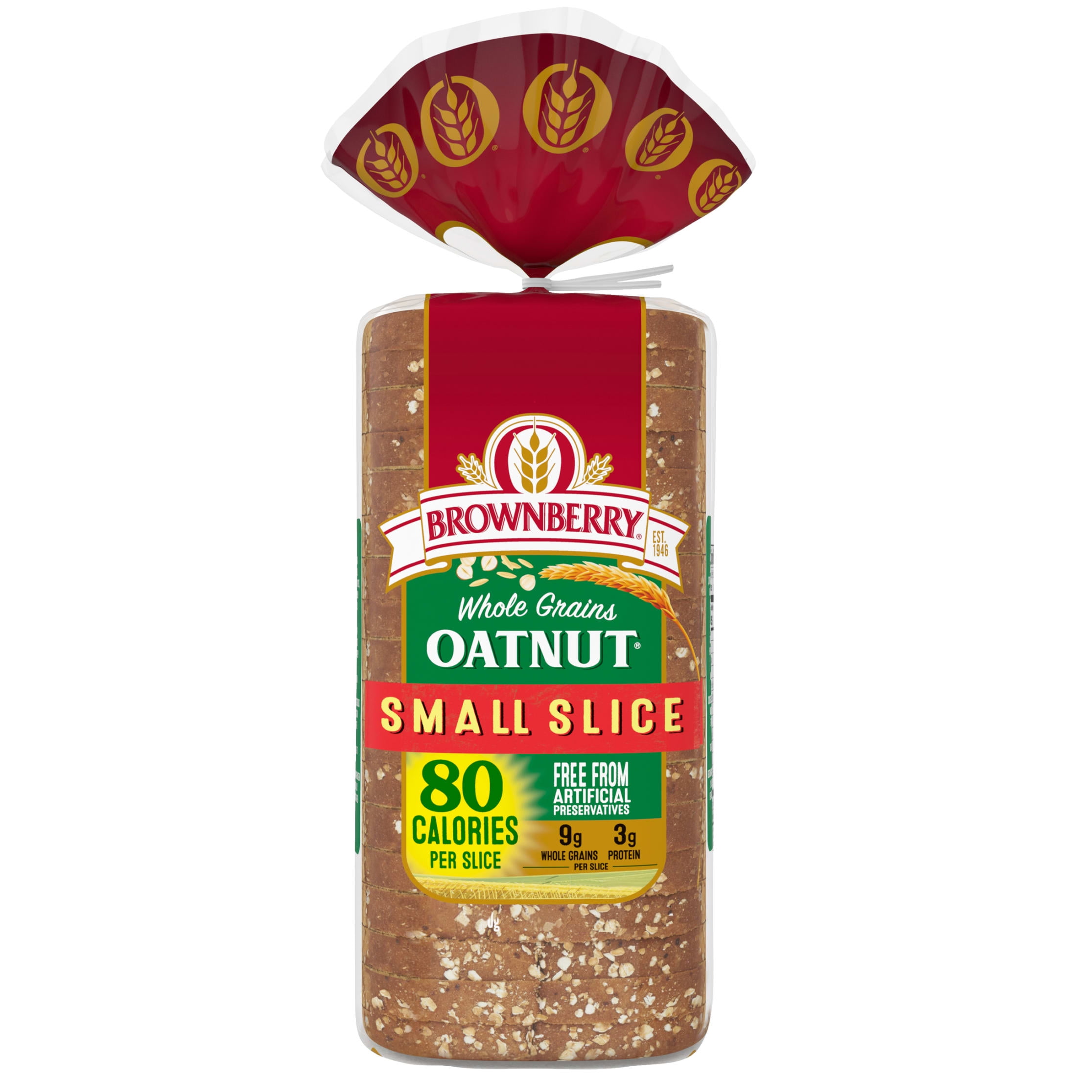 Brownberry Whole Grains Small Slice Oatnut Bread Loaf, 18 oz