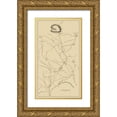 thumbnail image 1 of Browne 12x18 Gold Ornate Wood Framed with Double Matting Museum Art Print Titled - Road to Concord Massachusett - Browns 1775, 1 of 4