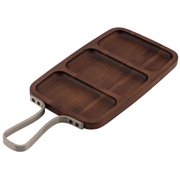 Browne Essentials Acacia Wood Serving Board w/Stainless Handle, 12" x 7"