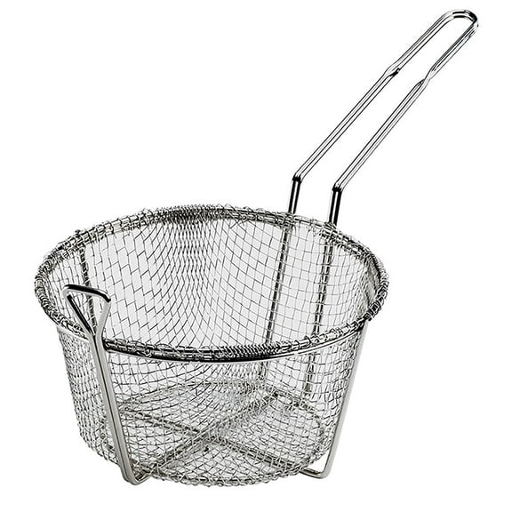 Browne Foodservice 79100 Nickel Plated Med Mesh 9-1/2 Fry Basket"