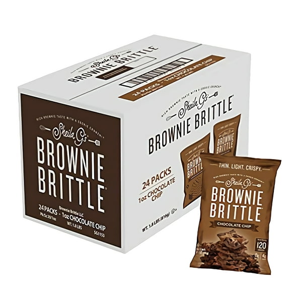 Brownie Brittle Chocolate Chip, Brown, 1 Oz, Pack of 24