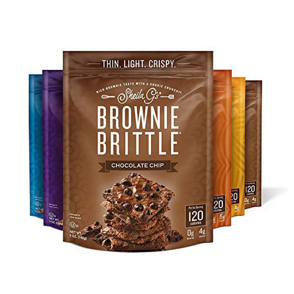 Brownie Brittle, Variety Pack, 5 Oz Bag (Pack of 6)