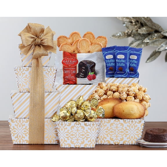 Brownie, Cake and Sweets Gift Tower, by Wine Country Gift Baskets