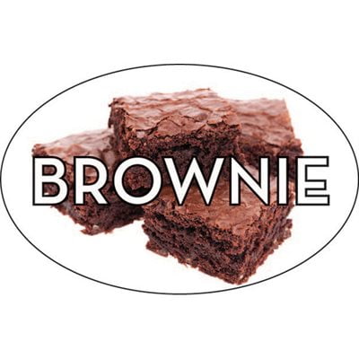 Brownie Food Store Labels 1.25" x 2" 500 each per roll Great Quality Stickers Decals
