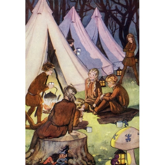 Brownies In Camp By Florence Mary Anderson Print By Mary Evans Picture Librarypeter & Dawn Cope Collection