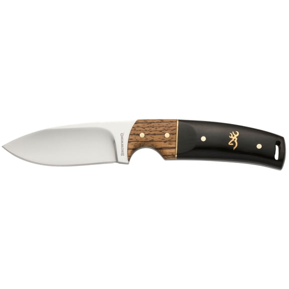 Browning 3220271 Buck Mark Hunter Fixed 3.125" 8Cr13MoV Stainless Steel Drop Point Hardwood