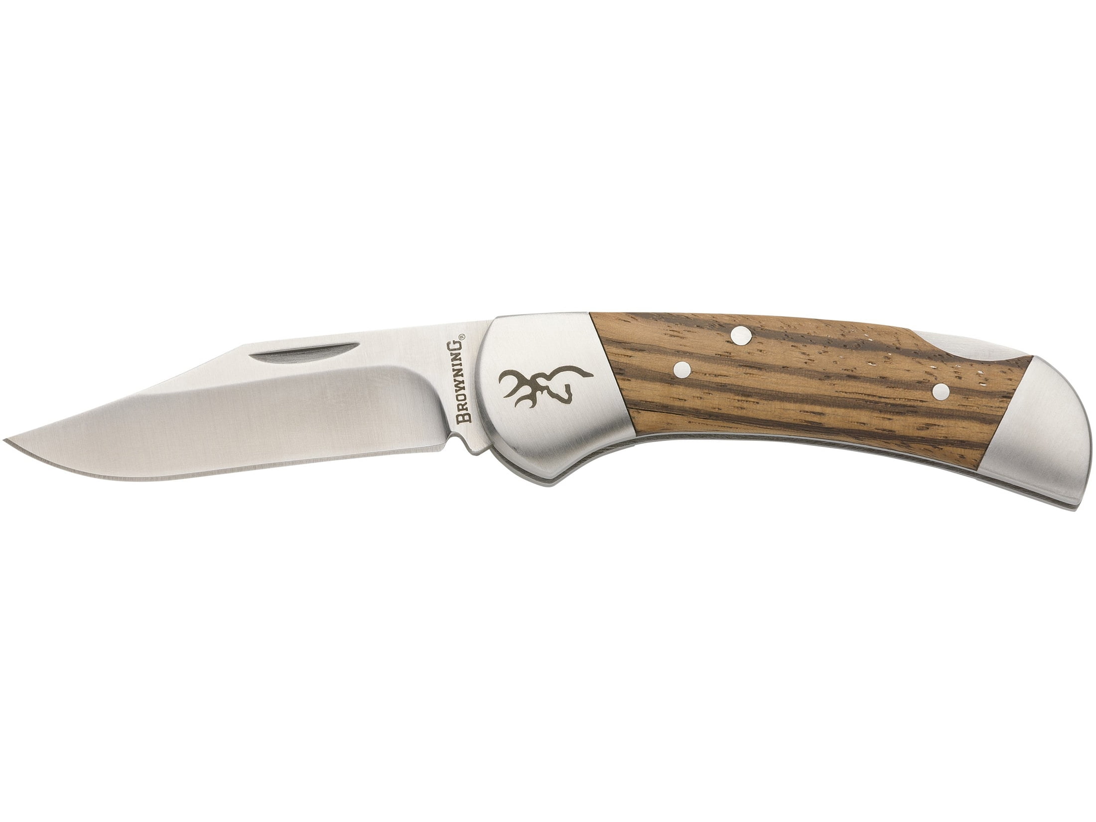 Browning Sage Creek Small Pocket Knife 2.5" Clip Point 9Cr18MoV Satin Blade Wood Handle