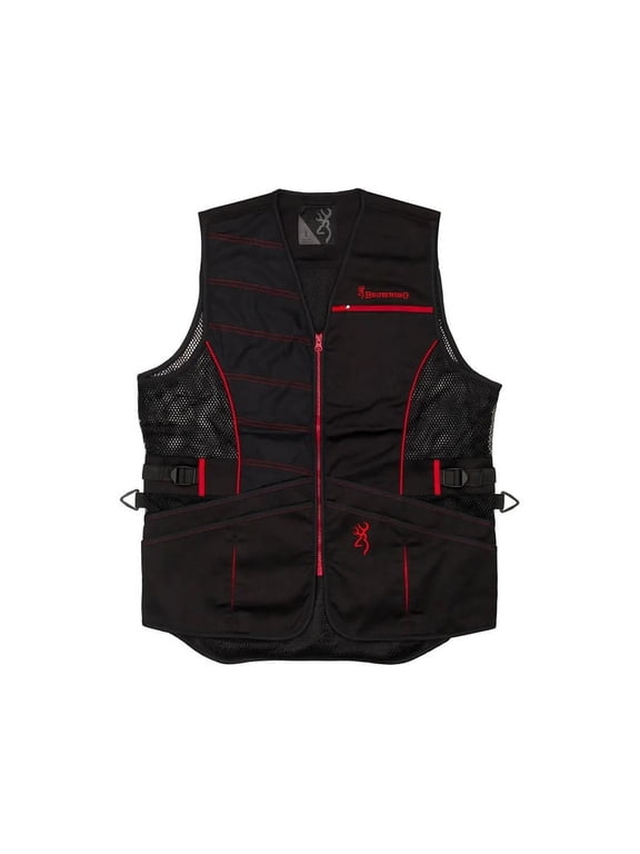 Men's Ace Shooting Vest Polyester Black/Red XL