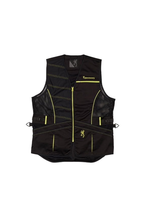 Men's Ace Shooting Vest Right Hand Polyester Black/Volt Large