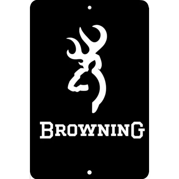Browning, Birthday, Home Sign, Home Decor Metal Aluminum, Usa, Black