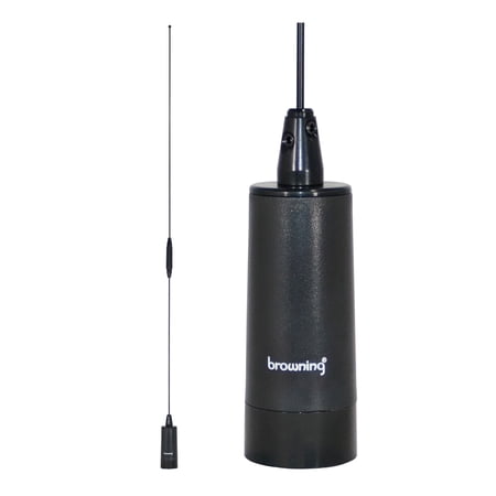 Browning Amateur Dual-Band 144 to 148 MHz/430 to 450 MHz Pretuned NMO Antenna, Black/Chrome