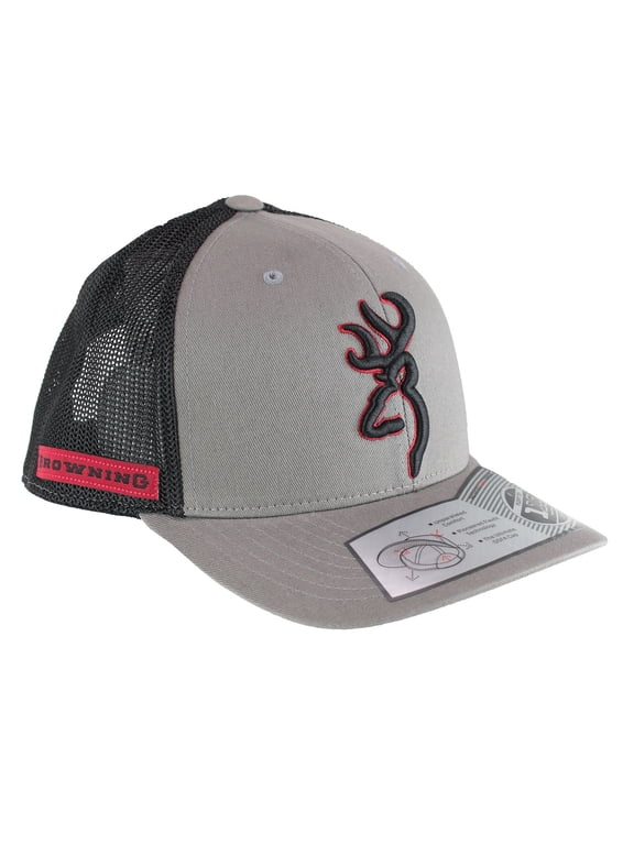 Cap Bloodline Gray Flex Fit Snap Closure Browning Logo One Size