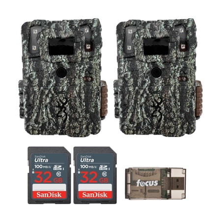 Browning Command Ops Elite 22 Trail Camera w/32 GB Memory Card Bundle (2-Pack)