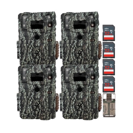 Browning Command Ops Elite 22 Trail Camera w/32 GB Memory Card Bundle (4-Pack)