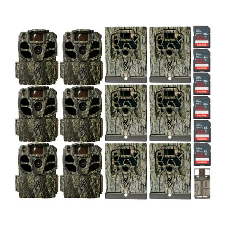 Browning Dark Ops Extreme Trail Camera w/SD Cards, Security Box Bundle (6-Pack)